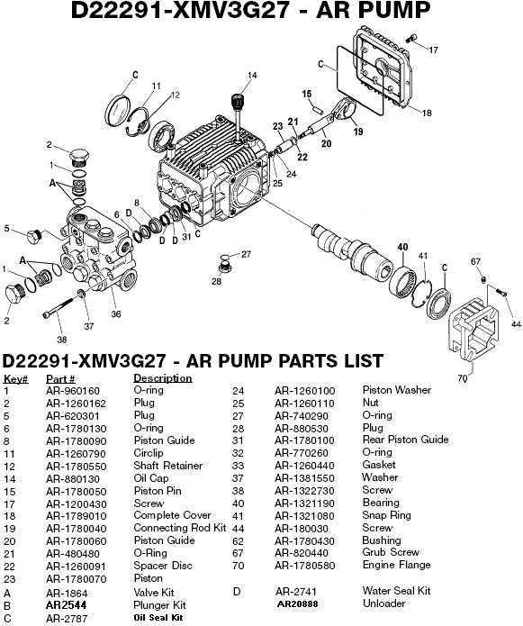 Excell EXHP2630 pump parts